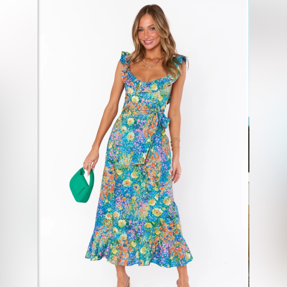 Show Me Your MuMu Alexis Midi Dress ~ Painterly Petals